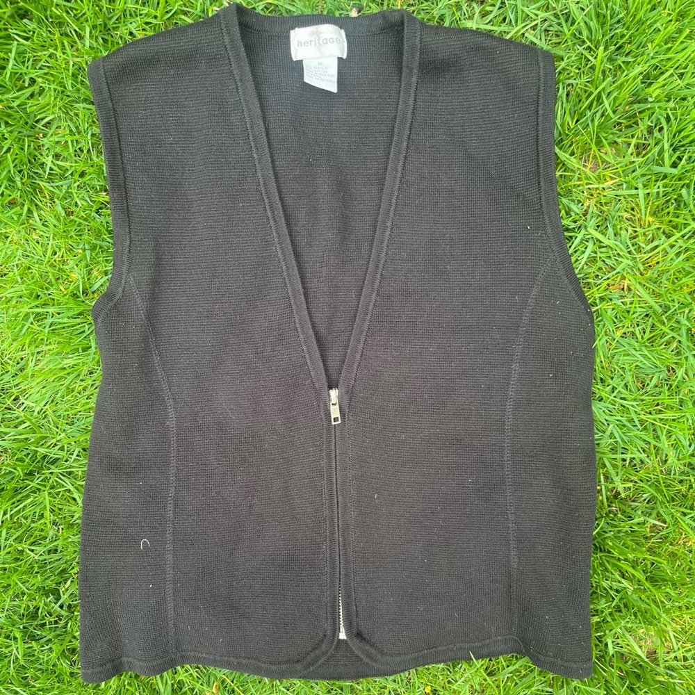 Heritage Black Knit Vest